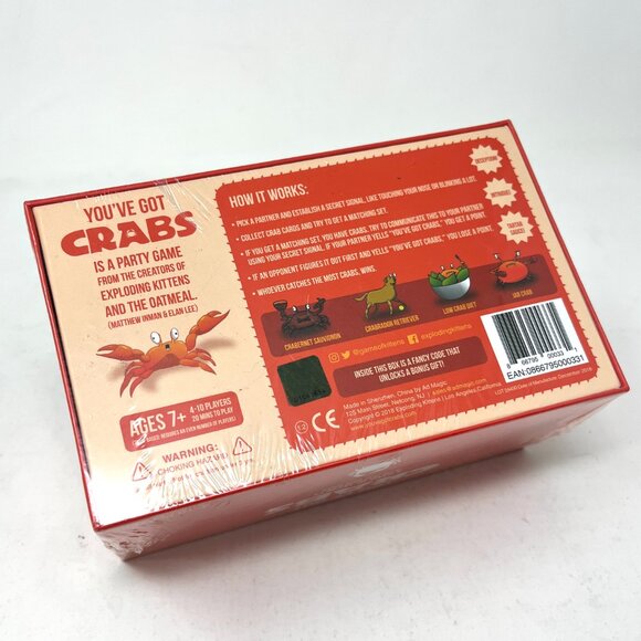 NEW & SEALED [2018] You've Got Crabs Card Game - 4-10 Players - Ages 7+ - Picture 3 of 4